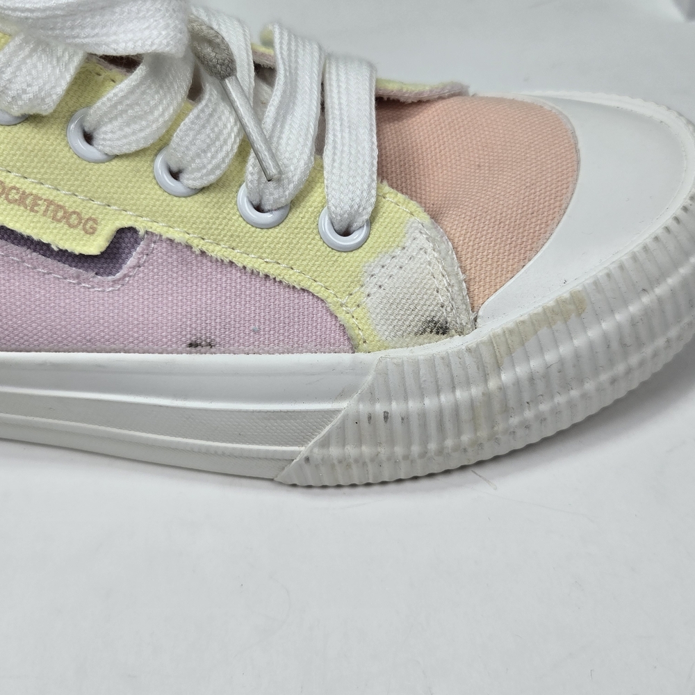 Rocket Dog Cheery Pastel Rainbow Multicolor Women's Lace Up Sneakers Size 7 - Picture 10 of 11